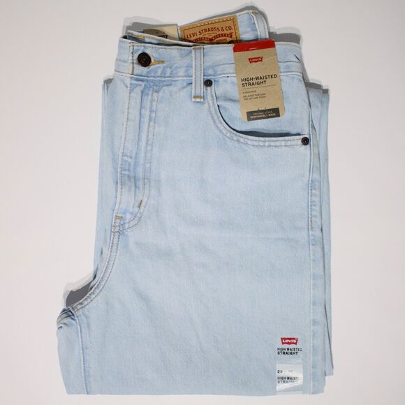 NWT $69.50 Levi's High Waisted Wide Leg Straight Jeans Light Wash Women Sz 29x29 - Picture 6 of 16